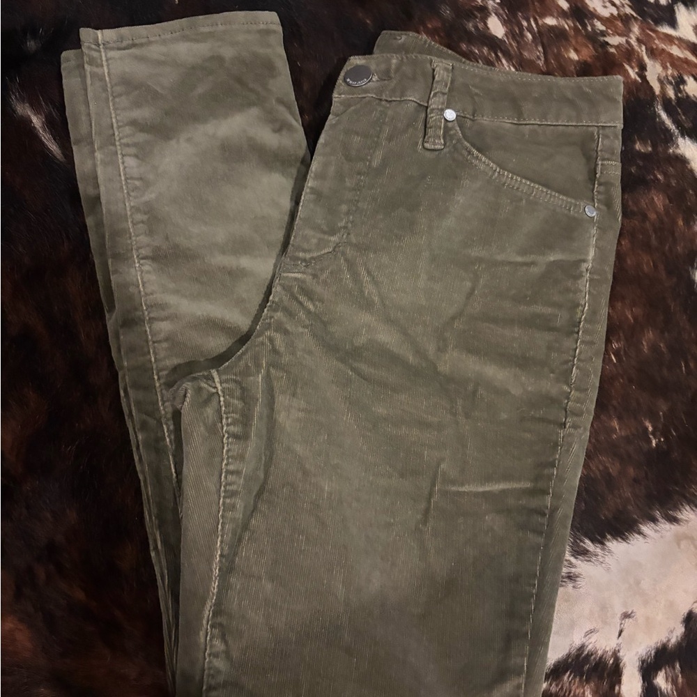 Super Cute 7 For All Mankind Women’s Corduroy Pants in Olive Green